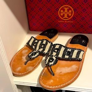 Jack Rogers Black Striped Sandal